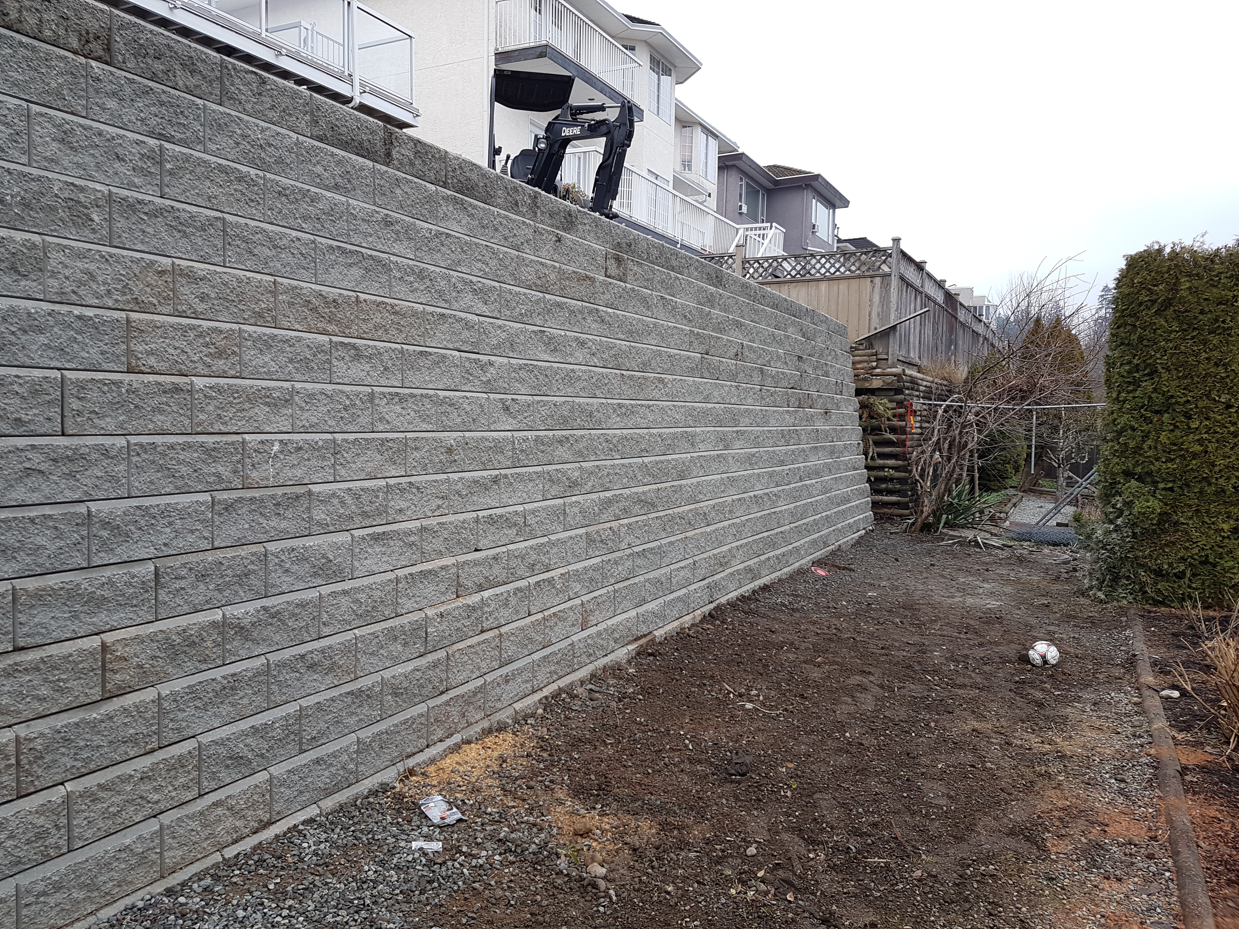 New Retaining Wall in Coquitlam 
